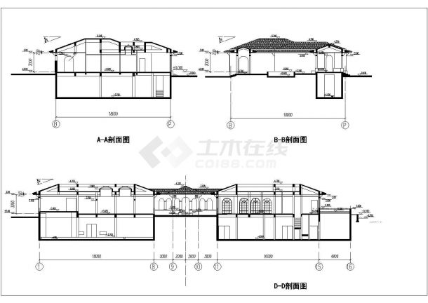 北京市丰台区某星级酒店内部单层框架结构健身中心建筑设计CAD图纸-图一