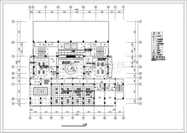 沈阳市通衢路某12层框架结构商务大酒楼全套平面设计CAD图纸-图一