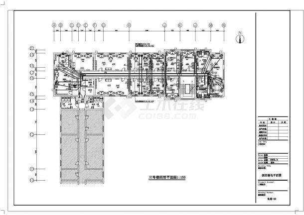 [广东]五层办公楼电气施工CAD图纸-图一