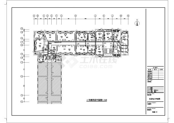 [广东]五层办公楼电气施工CAD图纸-图二