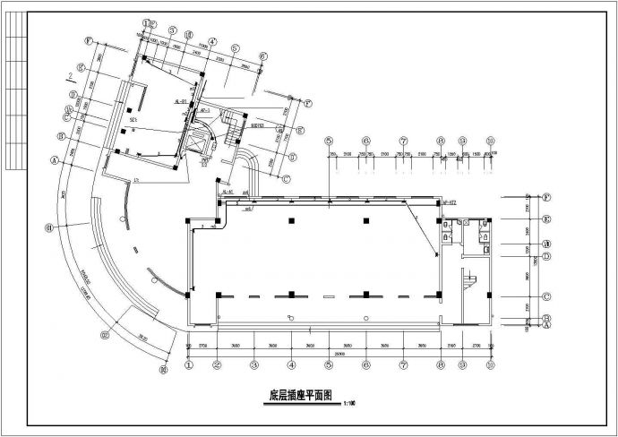某二层营业办公楼电气施工CAD图纸_图1