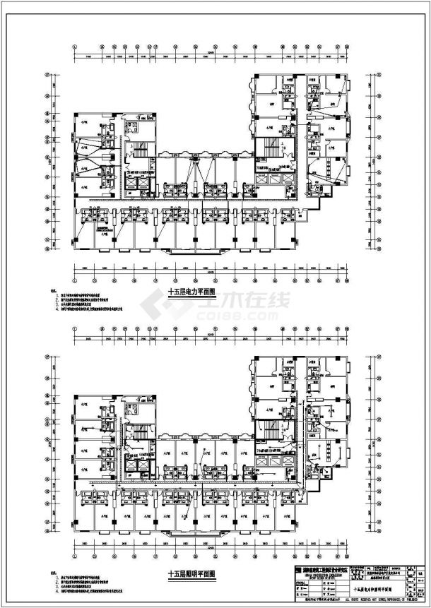 电气设计_电施3-南塔楼电气施工CAD图-图二