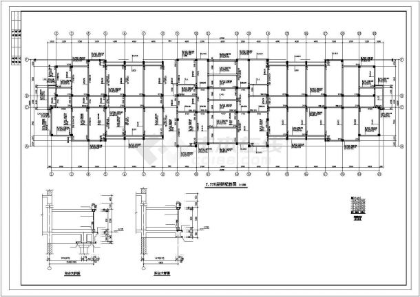 某五层办公楼框架结构设计施工图纸-图一