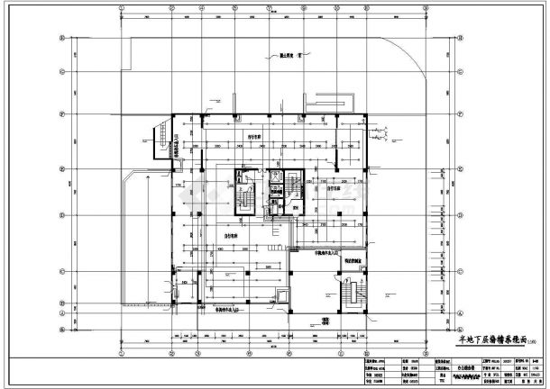 某高层办公楼带地下室给排水设计施工CAD图-图一