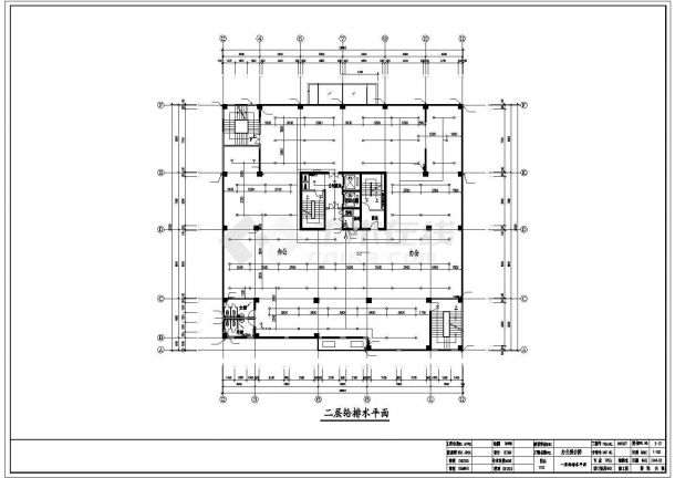 某高层办公楼带地下室给排水设计施工CAD图-图二