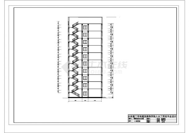 某高层办公楼建设计CAD图纸（土木毕业设计）-图二