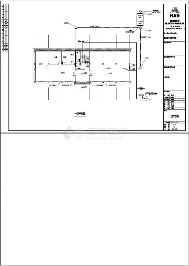 【福建】某高层办公楼水电设计CAD图纸-图二