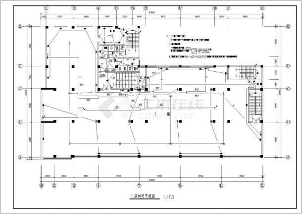 电气设计_某商住楼电气CAD图-图二