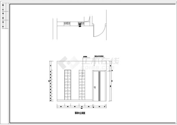 武汉市某室内家装设计方案cad平面布置施工图-图一