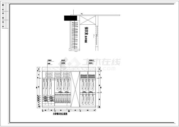 武汉市某室内家装设计方案cad平面布置施工图-图二