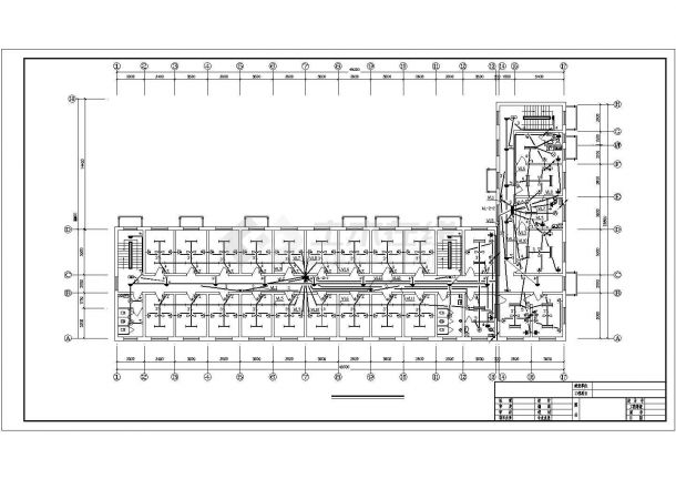 1869㎡某五层办公楼电气设计施工CAD图-图二