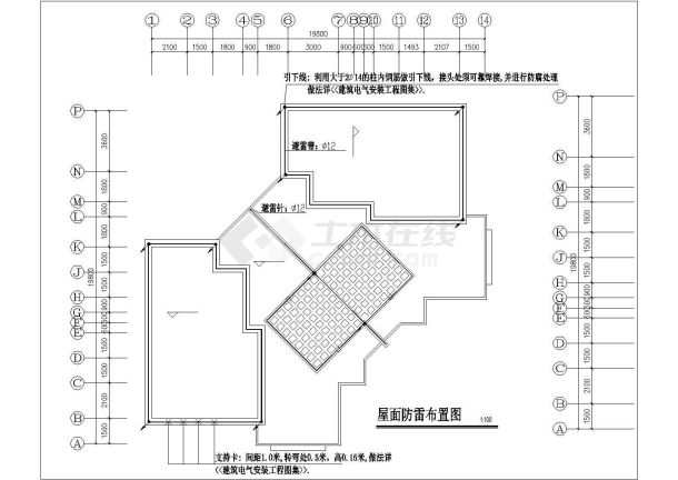 包头市雅丽花园小区7层混合结构住宅楼电气系统设计CAD图纸-图二