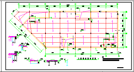某三层厂房钢结构框架CAD详细施工图纸_图1