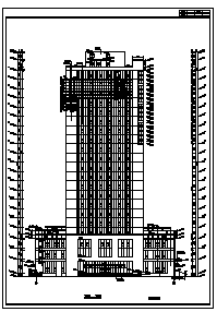 某市二十一层环境科研监测综合大楼设计cad方案-图二