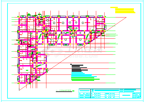 某小区结构图设计cad建筑施工图纸-图二