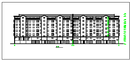 某跃层住宅楼建筑CAD详细设计施工图纸-图二