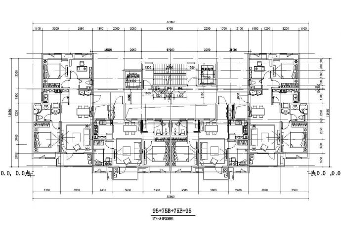 某城市标准化商业住宅建筑户型设计施工CAD图纸_图1