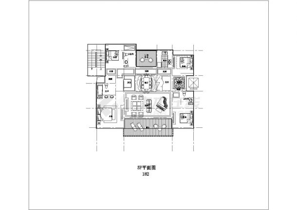 某城市联排公寓建筑户型设计施工CAD图纸-图一