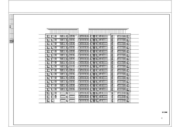 某城市大户型公寓建筑全套设计施工CAD图纸-图二