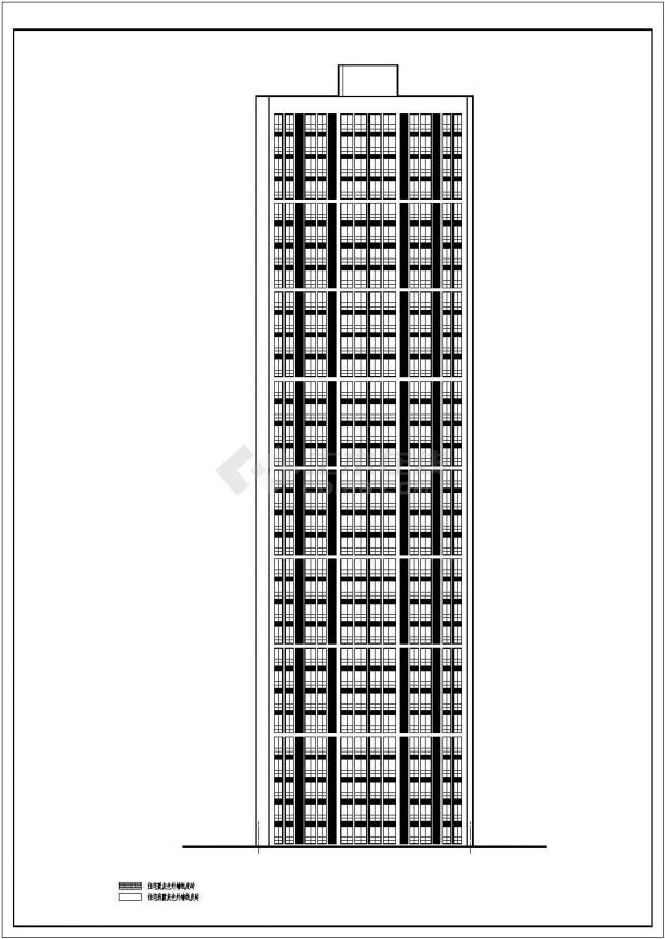 某城市大户型高层公寓建筑全套设计施工CAD图纸-图二