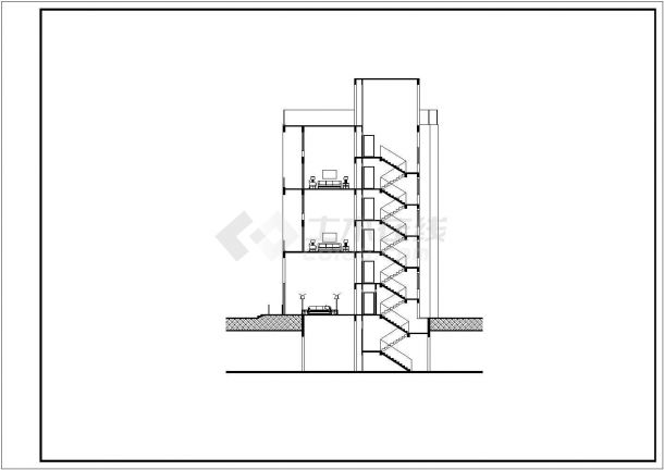 某城中复式公寓建筑完整设计施工CAD图纸-图一