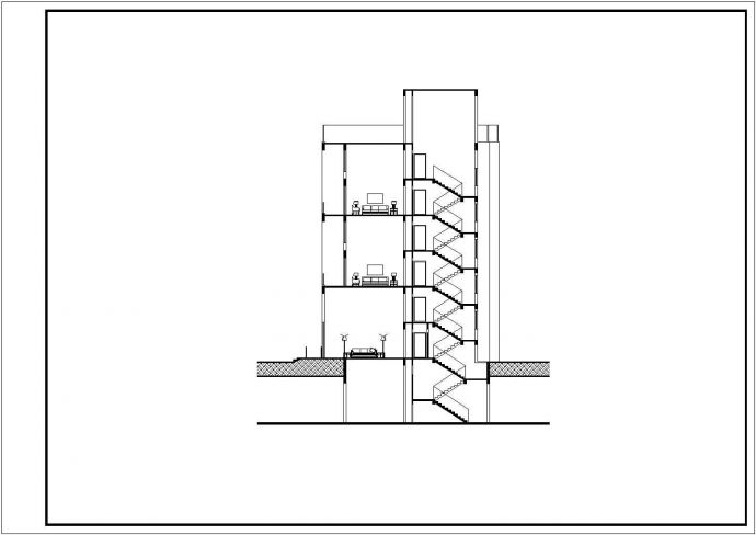 某城中复式公寓建筑完整设计施工CAD图纸_图1