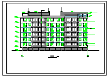某小区六层住宅楼建筑施工CAD设计图纸地-图一