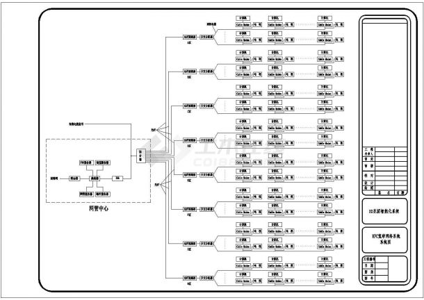 电气设计_某小区智能化系统扩初设计CAD图-图一