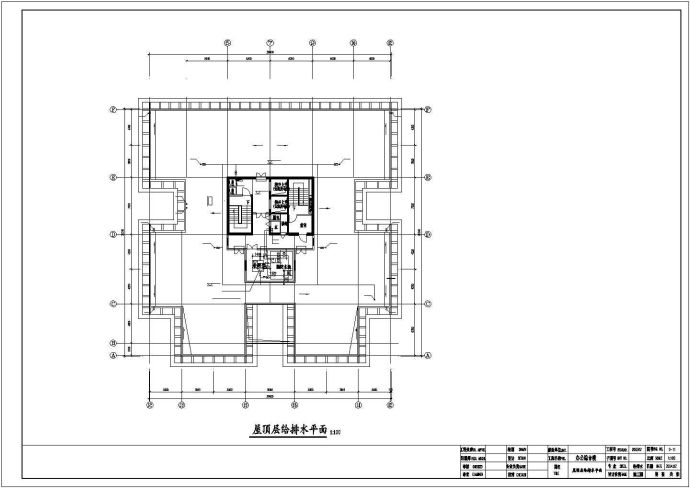 高层办公楼带地下室给排水设计施工CAD图_图1