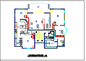 别墅燃气空调设计及管道cad设计施工图_图1