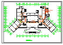 某地区大会所电气设计cad基础平面图