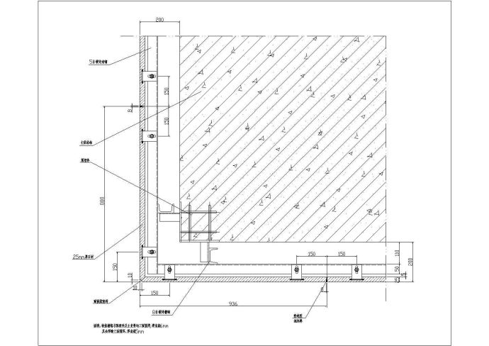 某干挂花岗岩幕墙CAD节点设计详图_图1