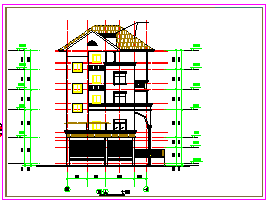 错层别墅建筑结构CAD设计图纸-图一