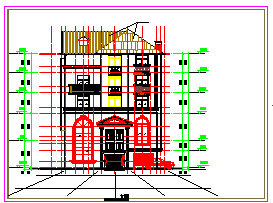 错层别墅建筑结构CAD设计图纸-图二