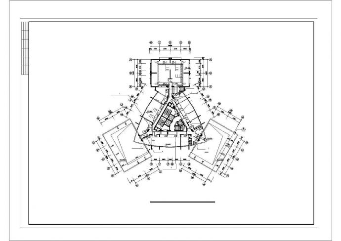 三十六层办公楼舒适性空调系统设计cad图，共十张_图1