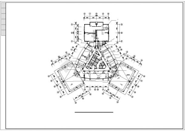 三十六层办公楼舒适性空调系统设计cad图，共十张-图二