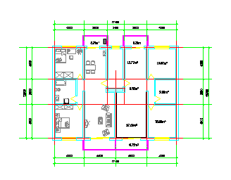 多种住宅户型平面方案CAD设计图-图二