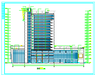 某地高层办公建筑cad施工设计图-图一