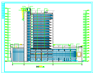 某地高层办公建筑cad施工设计图_图1