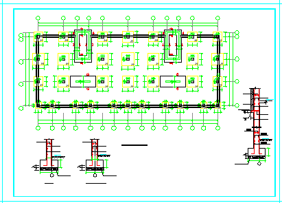 高层住宅楼设计两层底框结构cad施工图纸_图1