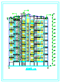 高层住宅楼整套建筑设计cad平立剖面图纸-图二