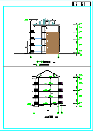 高端公寓建筑全套详细CAD设计图-图一