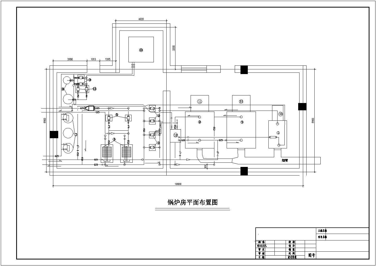 某城市小区燃气锅炉房改造项目设计施工CAD图纸
