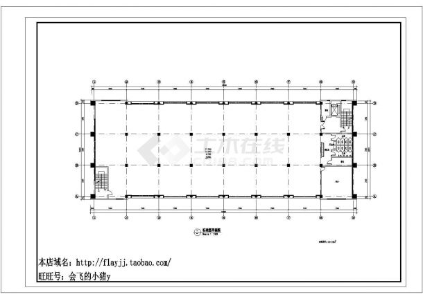 长61.6米 宽22.8米 5层6739平米厂房建筑设计施工图-图一