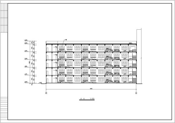 某2516平方米集美大学教学楼全套建筑设计cad图纸-图一