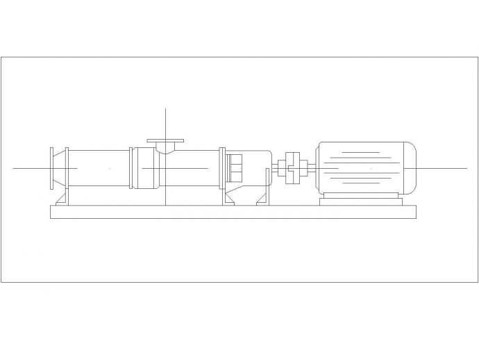 某泵螺杆侧视CAD平立面施工图_图1
