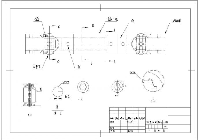 某花键装配图CAD构造施工详细图_图1