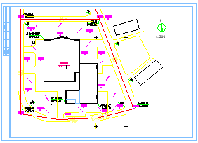 某学校食堂建筑施工图cad图纸_图1