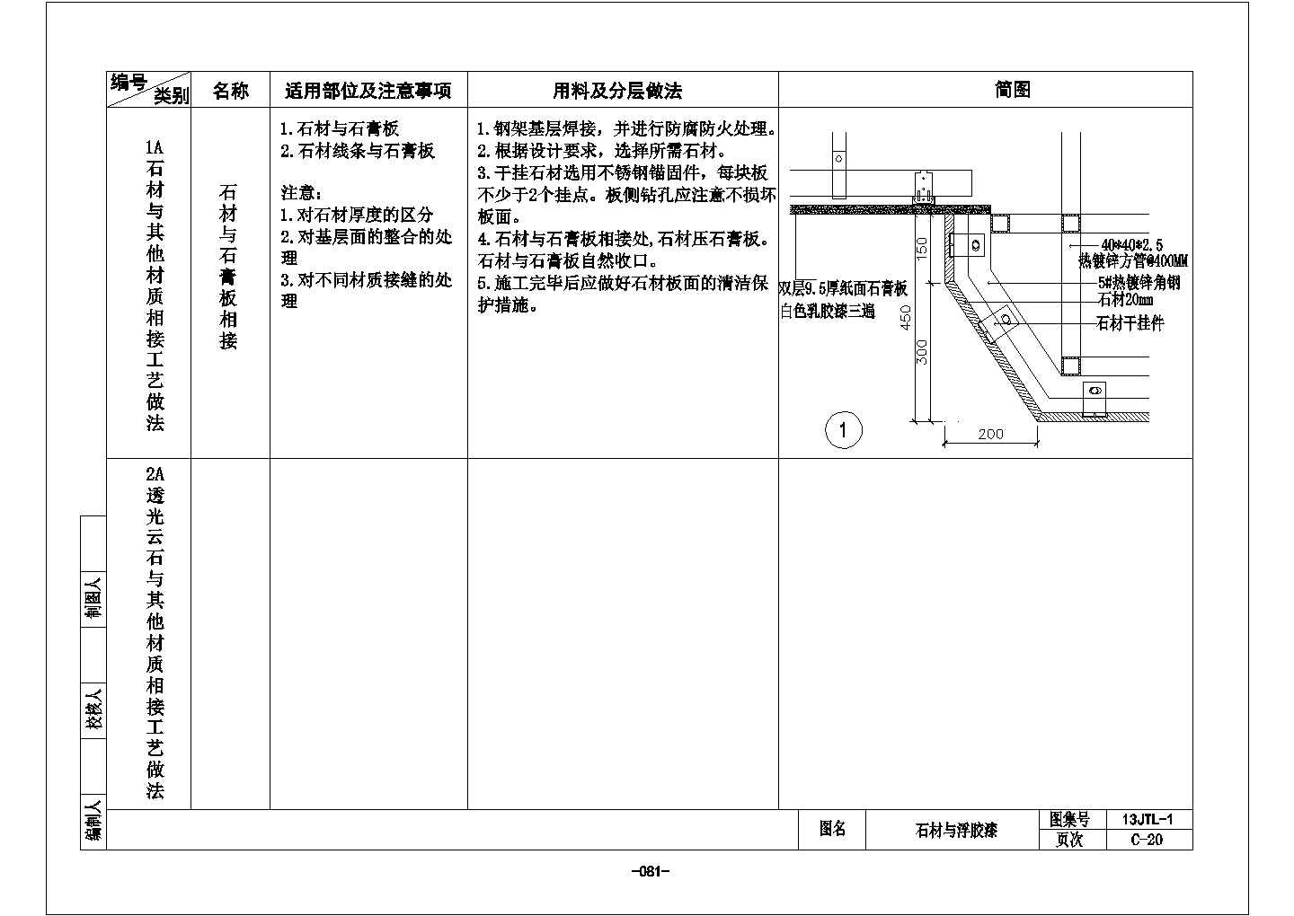 某石材天花吊顶CAD平立面设计图