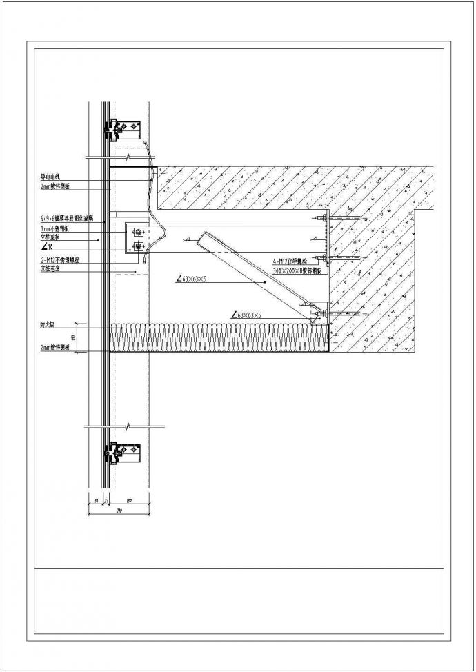 某玻璃幕墙CAD全套设计节点图_图1